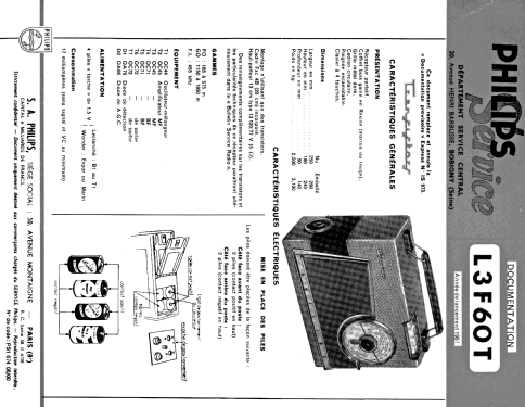 Portaletta L3F60T; Philips France; (ID = 2002142) Radio