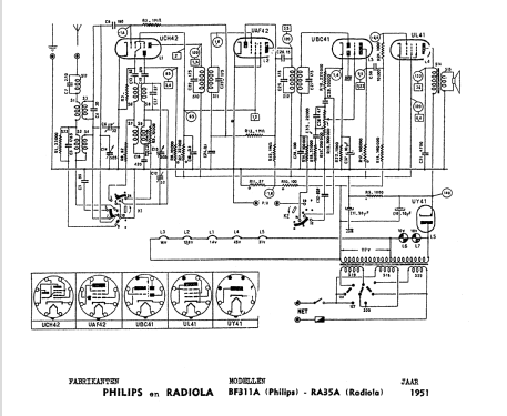 La Lyre BF311A , BF311A /25; Philips France; (ID = 217943) Radio