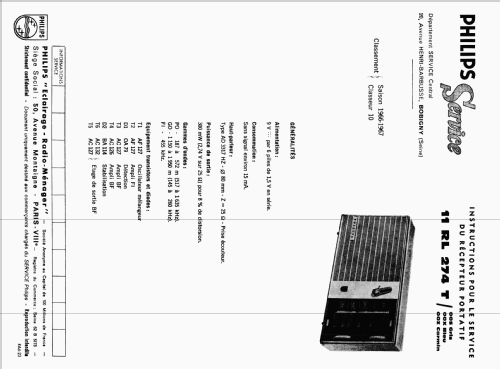 Ministor IV 11RL274T /01; Philips France; (ID = 2005037) Radio