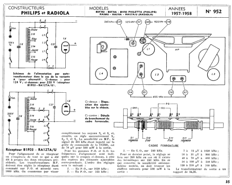 Philetta B1F03U; Philips France; (ID = 99597) Radio