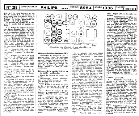 Sonate 898A; Philips France; (ID = 98546) Radio