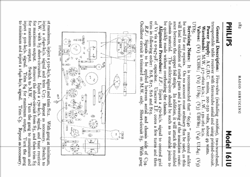 161U; Philips Electrical, (ID = 563495) Radio