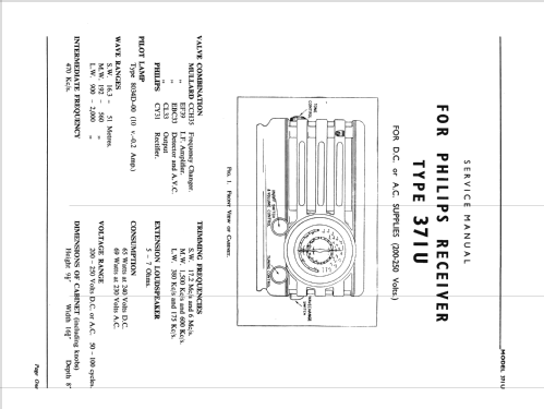 371U; Philips Electrical, (ID = 825372) Radio