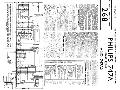 747A; Philips Electrical, (ID = 1039479) Radio