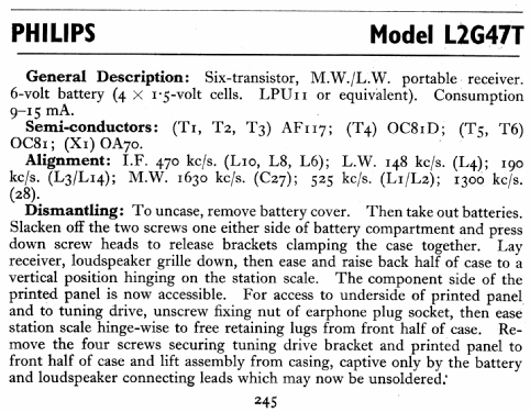 L2G47T; Philips Electrical, (ID = 806959) Radio