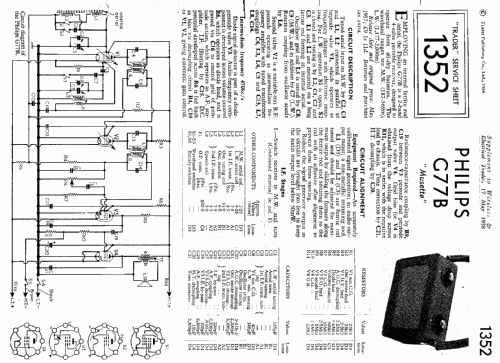 Musette L2G77B; Philips Electrical, (ID = 431211) Radio