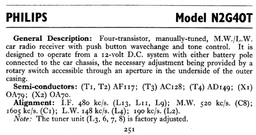 N2G40T; Philips Electrical, (ID = 806950) Car Radio