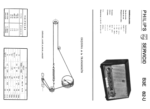 B3E82U; Philips Ibérica, (ID = 2080741) Radio