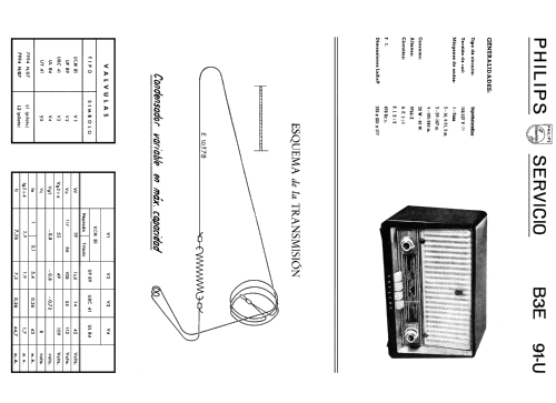 B3E91U; Philips Ibérica, (ID = 2078385) Radio