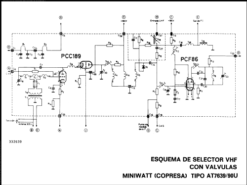 Copresa VHF Selector de Canales - Channel Selector / Tuner AT-7639 /90U; Philips Ibérica, (ID = 2225377) Adaptor