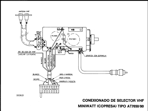 Copresa VHF Selector de Canales - Channel Selector / Tuner AT-7650 /90 Memomatic; Philips Ibérica, (ID = 2225379) Converter