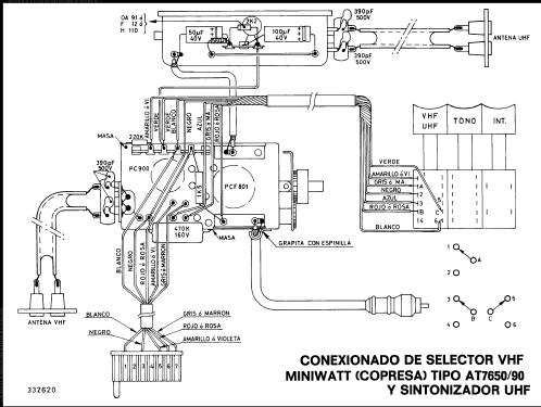 Copresa VHF Selector de Canales - Channel Selector / Tuner AT-7650 /90 Memomatic; Philips Ibérica, (ID = 2225380) Converter