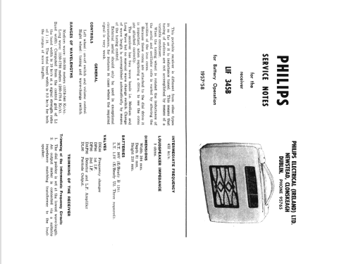 LIF 345B; Philips Electrical (ID = 1287188) Radio