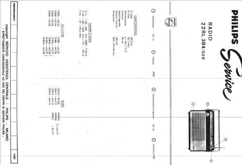 22RL384/02R; Philips Italy; (ID = 1505501) Radio