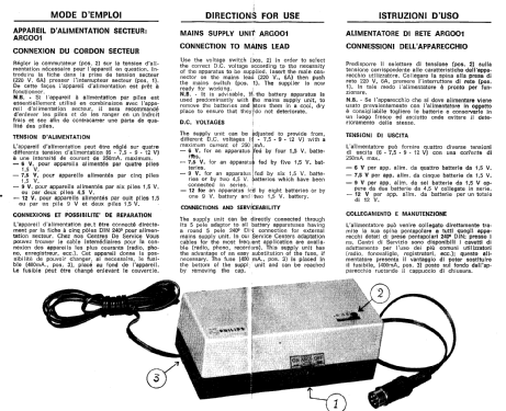 Alimentatore di rete ARG001; Philips Italy; (ID = 661877) Aliment.