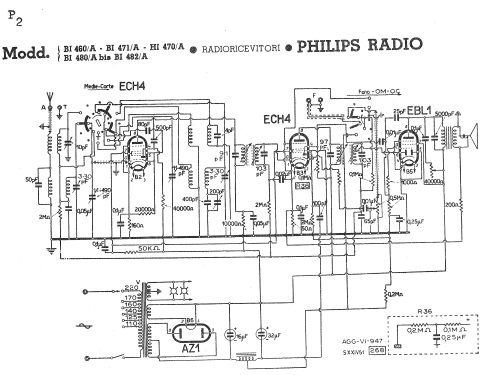 BI460/A; Philips Italy; (ID = 181810) Radio