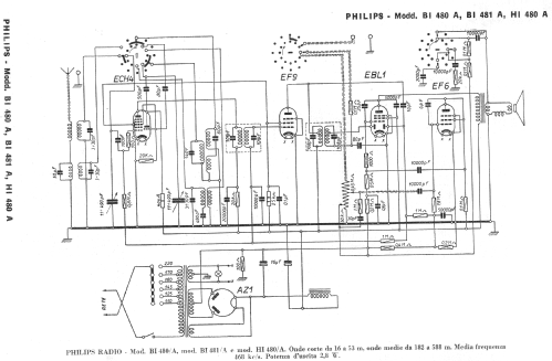 BI480/A; Philips Italy; (ID = 255323) Radio