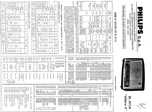 L'Alfiere 2 BI471/A; Philips Italy; (ID = 657417) Radio