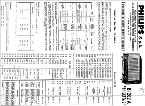Philetta 2 BI282A; Philips Italy; (ID = 660325) Radio