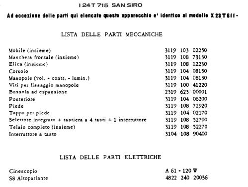 San Siro I 24 T715 CH= F4; Philips Italy; (ID = 3010804) Télévision