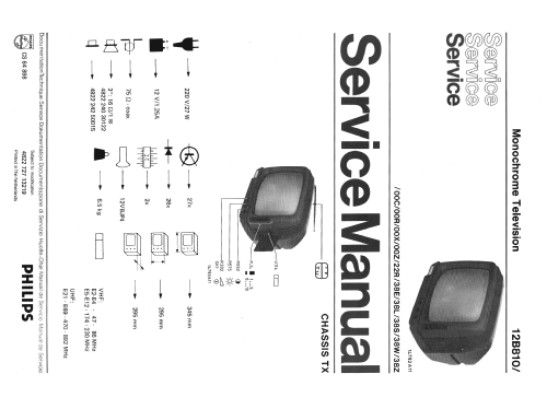 TX 12B810 /00C /00R /00X /00Z /22R /38E /38L /38S /38W /38Z Ch= TX; Philips Italy; (ID = 1944844) Television