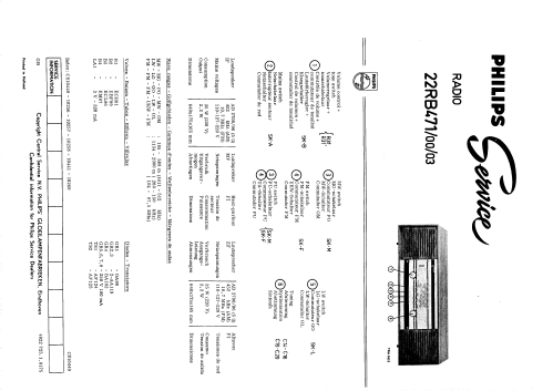 22RB471 /00 /03; Philips Belgium (ID = 889016) Radio