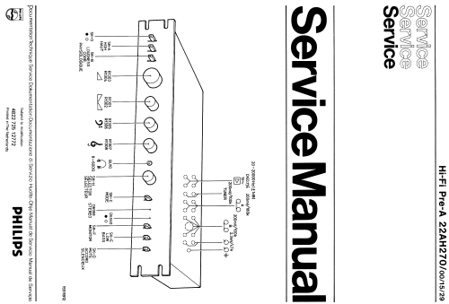 270 Stereo Pre Amplifier 22AH270 /00; Philips Belgium (ID = 1866684) Ampl/Mixer