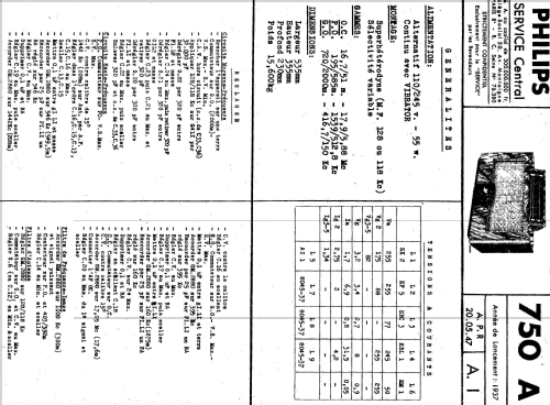 750A; Philips Belgium (ID = 1629335) Radio