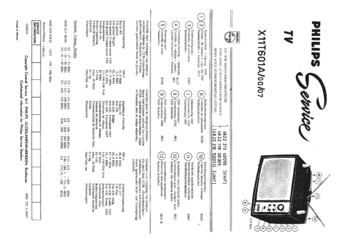 B/W TV-Multinorm X11T601; Philips; Eindhoven (ID = 728039) Television