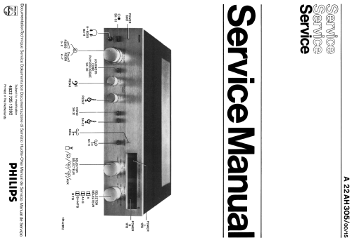 Integrated Stereo Amplifier 305 22AH305 /00 /15; Philips Belgium (ID = 1825126) Ampl/Mixer