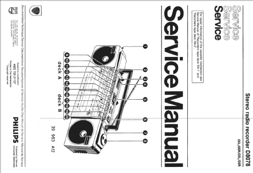 Stereo Radio Recorder D8078 /00L /05L; Philips Belgium (ID = 683362) Radio