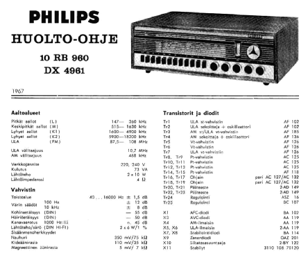 Skaugum Seksjon 10RB960; Philips Norway Norsk (ID = 2676732) Radio