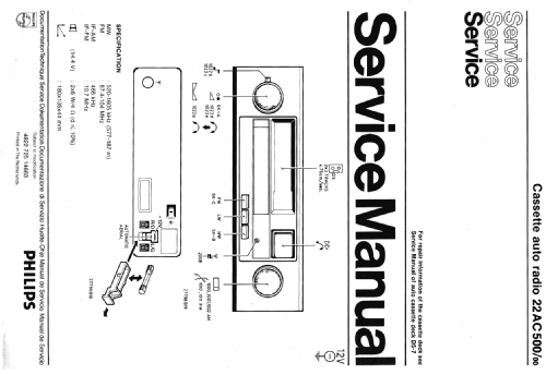 22AC500 /00; Philips - Österreich (ID = 1995221) Car Radio