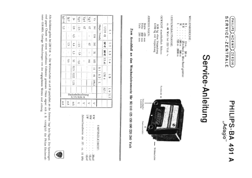 Adagio BA491A; Philips - Österreich (ID = 769645) Radio