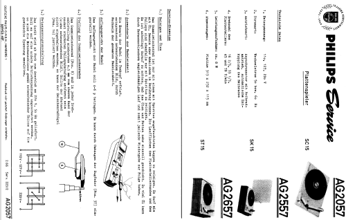 Plattenspieler-Chassis SC15 AG2057; Philips Radios - (ID = 258263) R-Player