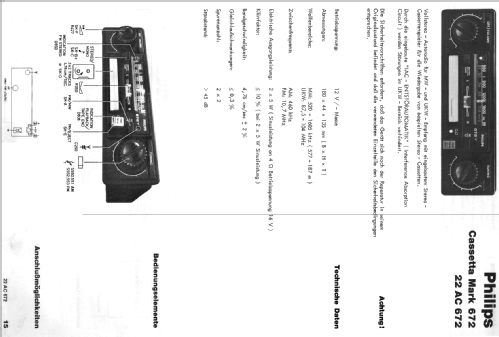 Cassetta Mark 672 22AC672; Philips - Österreich (ID = 1996457) Car Radio