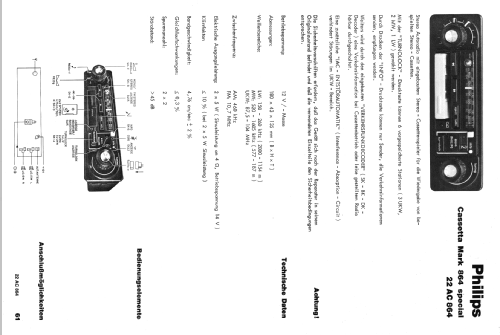 Cassetta Mark 864 special 22AC864; Philips - Österreich (ID = 1996976) Car Radio