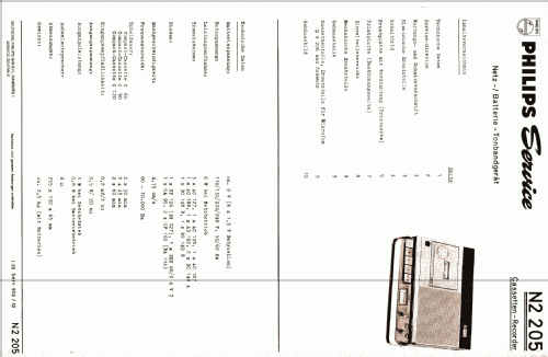 Cassetten-Recorder 2205 N2205; Philips - Österreich (ID = 440791) Enrég.-R