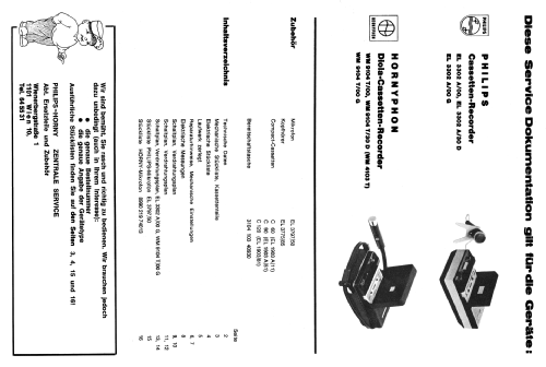 Cassetten-Recorder EL3302A /00; Philips - Österreich (ID = 1861433) Enrég.-R