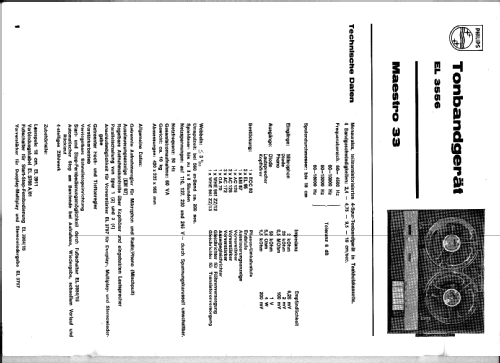 Maestro 33 EL3556A /30; Philips - Österreich (ID = 625454) R-Player