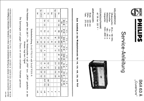 Ouvertüre B6A63A; Philips - Österreich (ID = 58341) Radio