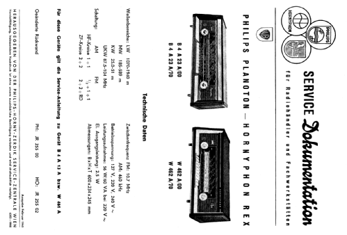 Planoton B4A23A /01 /71; Philips - Österreich (ID = 193139) Radio