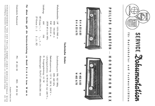 Planoton B4A23A /00 /70; Philips - Österreich (ID = 497221) Radio