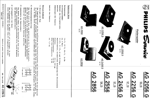 Plattenspieler-Tischgerät ST10 AG2256 /00 CH=AG2056; Philips Belgium (ID = 258243) R-Player