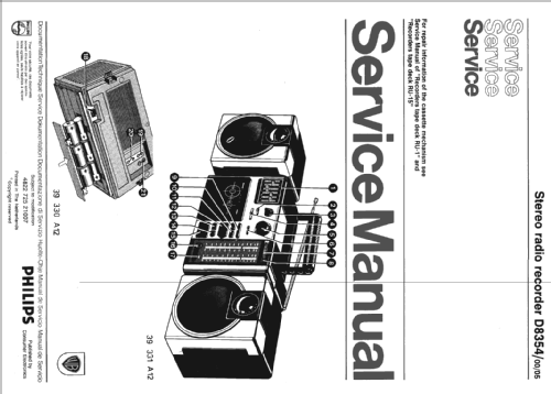 Stereo Radio Recorder Sound Machine D8354 /00 /05; Philips - Österreich (ID = 685322) Radio
