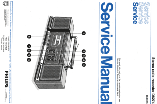 Stereo-Radio-Recorder Party Sound Machine D8274 /00 /02 /05; Philips - Österreich (ID = 2114976) Radio