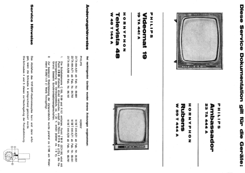 Videomat 19 19TA441A /00 /01 /08 Ch= P6; Philips - Österreich (ID = 1963309) Television
