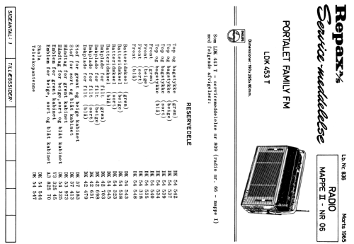 Portalet Family FM LDK453T; Philips Radio A/S; K (ID = 2054857) Radio