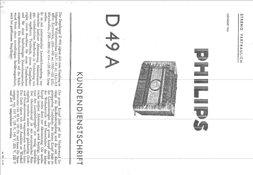 Aachen Super D49A; Philips Radios - (ID = 804033) Radio