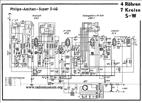 Aachen Super D49AU; Philips Radios - (ID = 40382) Radio